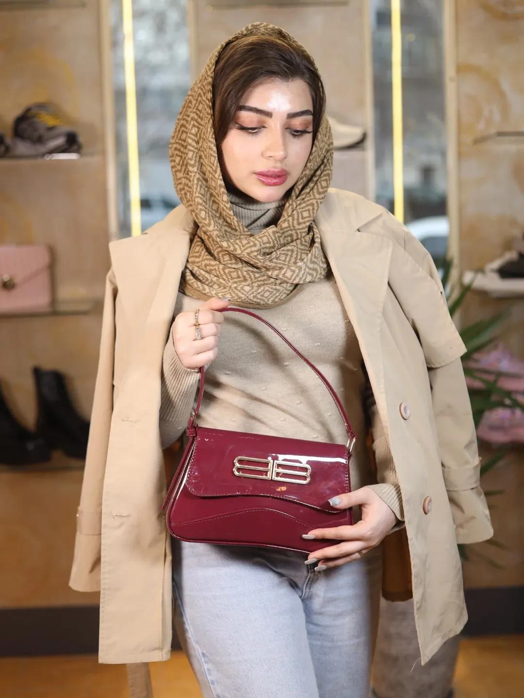 کیف مجلسی زنانه چرمی_شیک و کلاسیک مناسب مهمونی و دورهمی